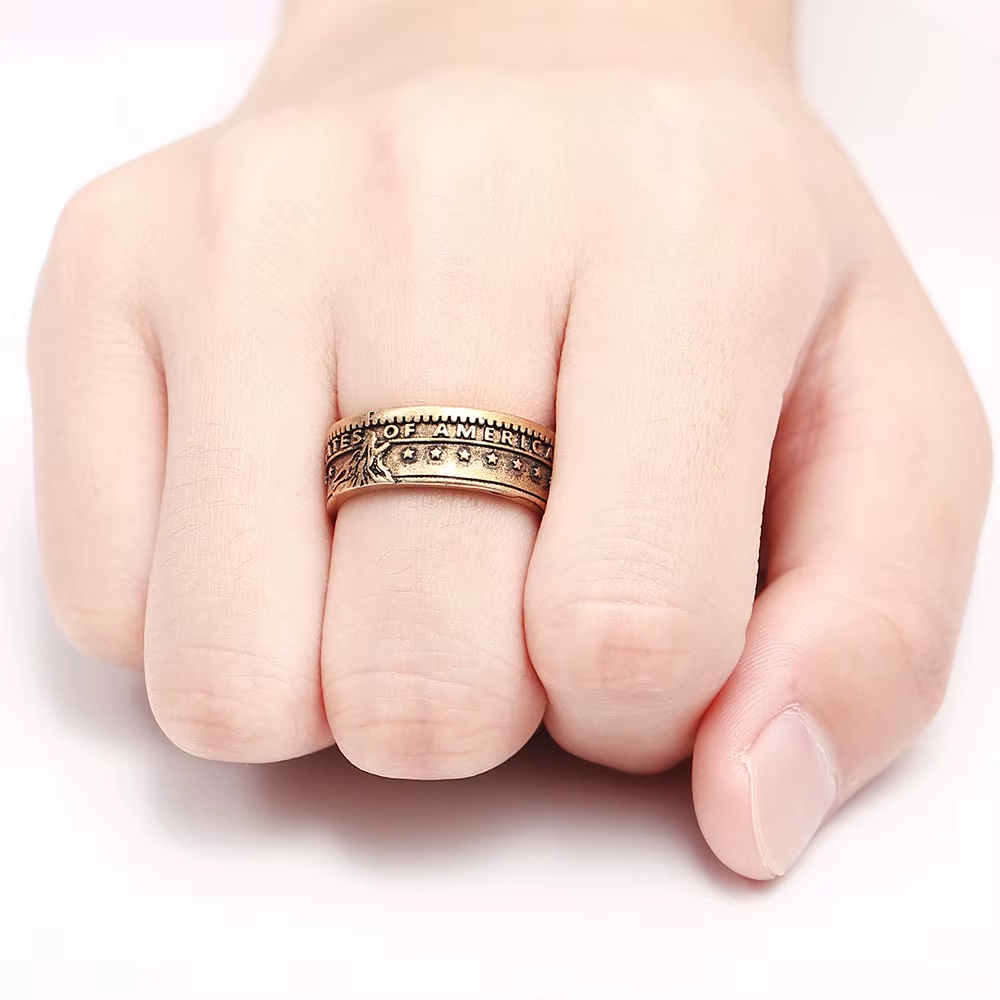 Anel Delaware Ouro Inox