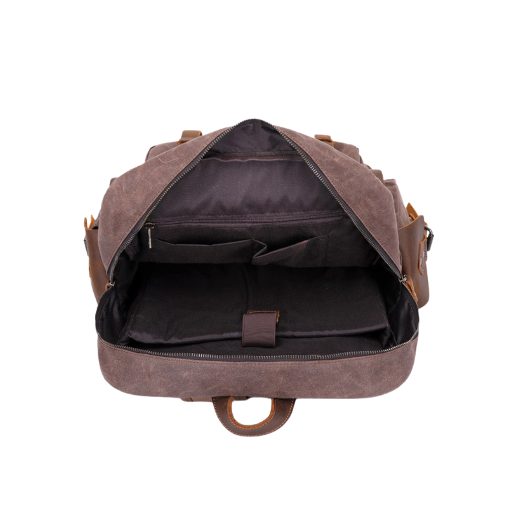Mochila em Lona e Couro Legítimo Aberdeen