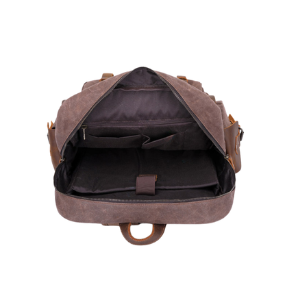 Mochila em Lona e Couro Legítimo Aberdeen