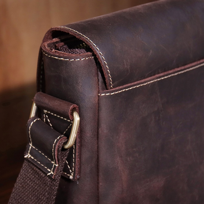 Bolsa Carteiro Masculina em Couro Legítimo Denver