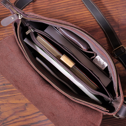 Bolsa Carteiro Masculina em Couro Legítimo Denver