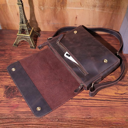 Bolsa Carteiro Masculina em Couro Legítimo Denver