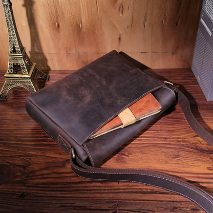 Bolsa Carteiro Masculina em Couro Legítimo Denver