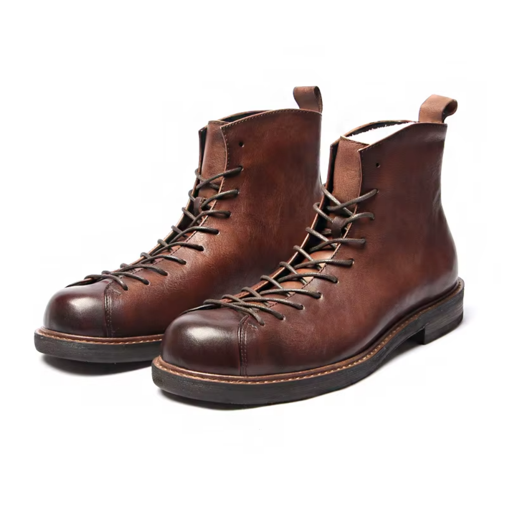 Bota Coturno Masculina em Couro Legítimo Samir