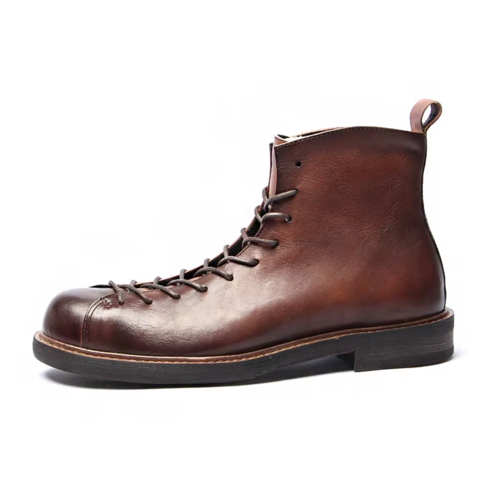 Bota Coturno Masculina em Couro Legítimo Samir