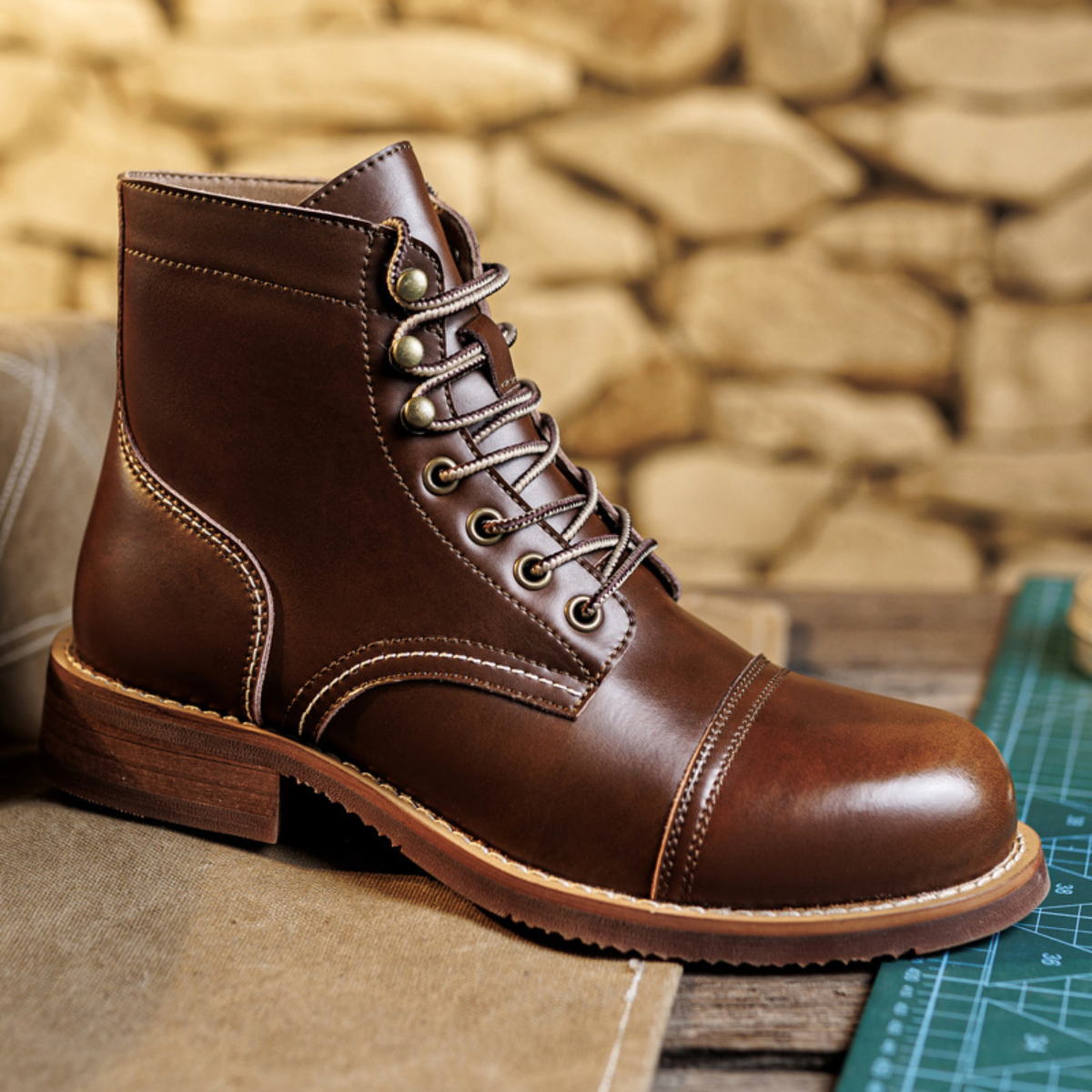 Bota Masculina de Couro Legítimo Théodore