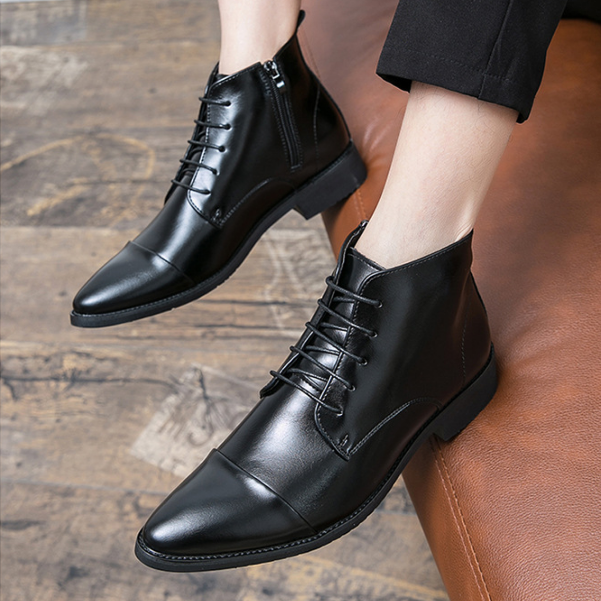 Bota Social Masculina em Couro Thomas