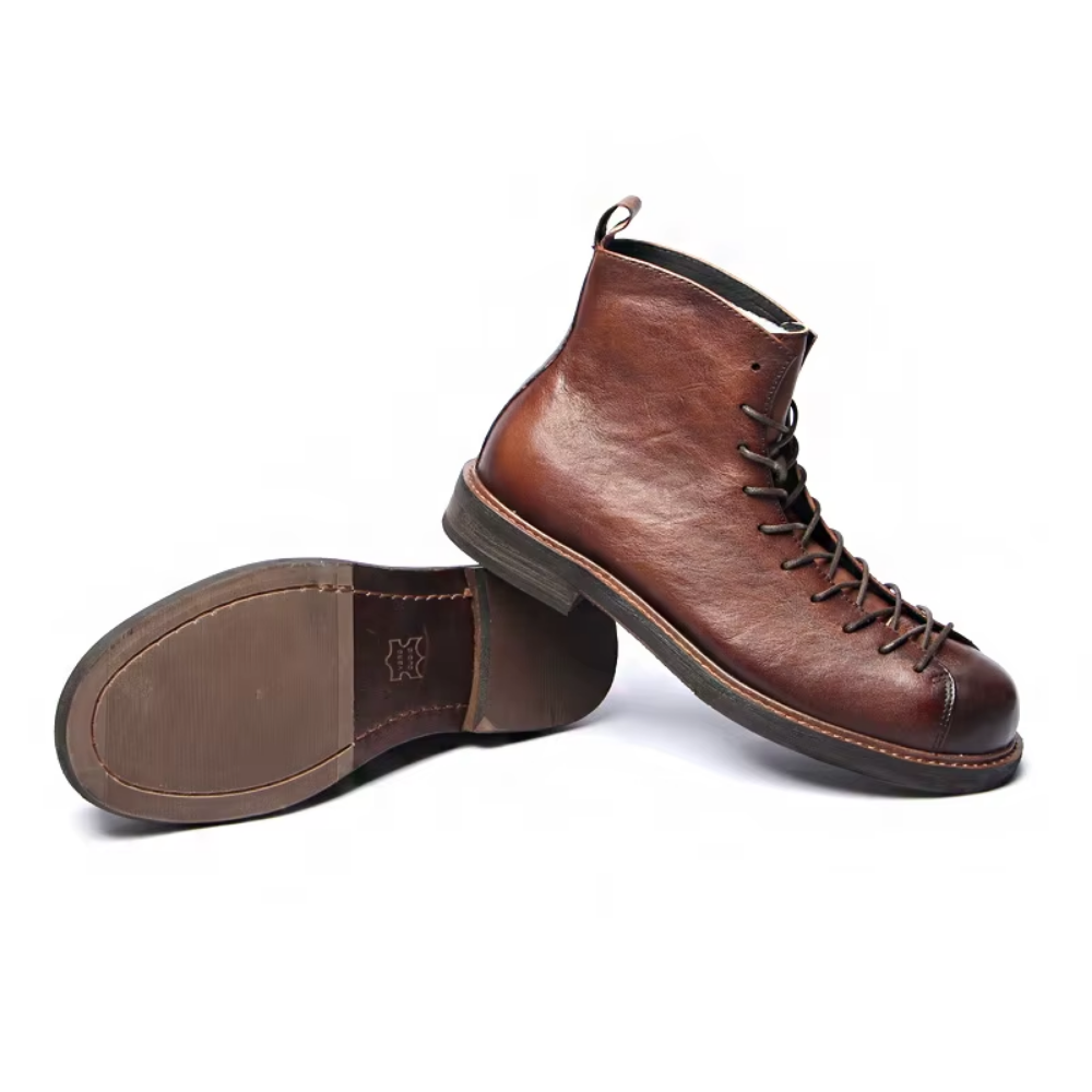 Bota Coturno Masculina em Couro Legítimo Samir