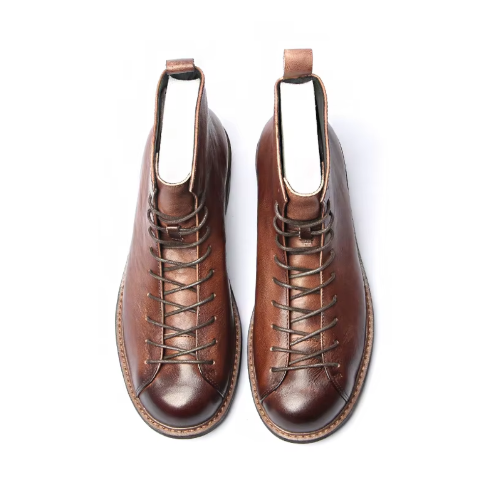 Bota Coturno Masculina em Couro Legítimo Samir