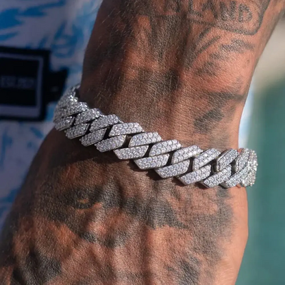 Pulseira Cuban Ice Inox