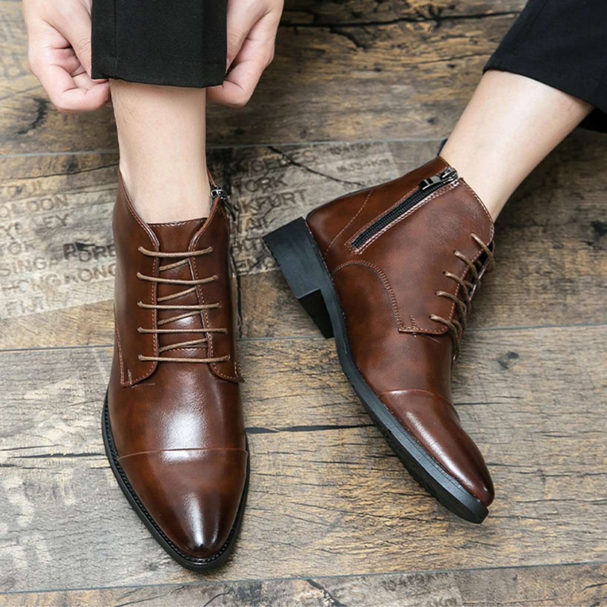Bota Social Masculina em Couro Thomas