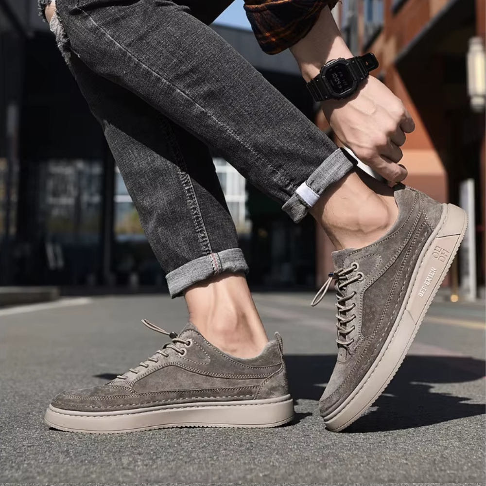 Tênis Casual Masculino em Couro Morgan