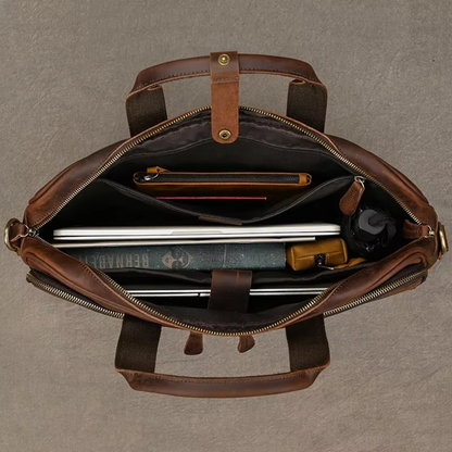 Bolsa Executiva Masculina em Couro Legítimo Cambridge