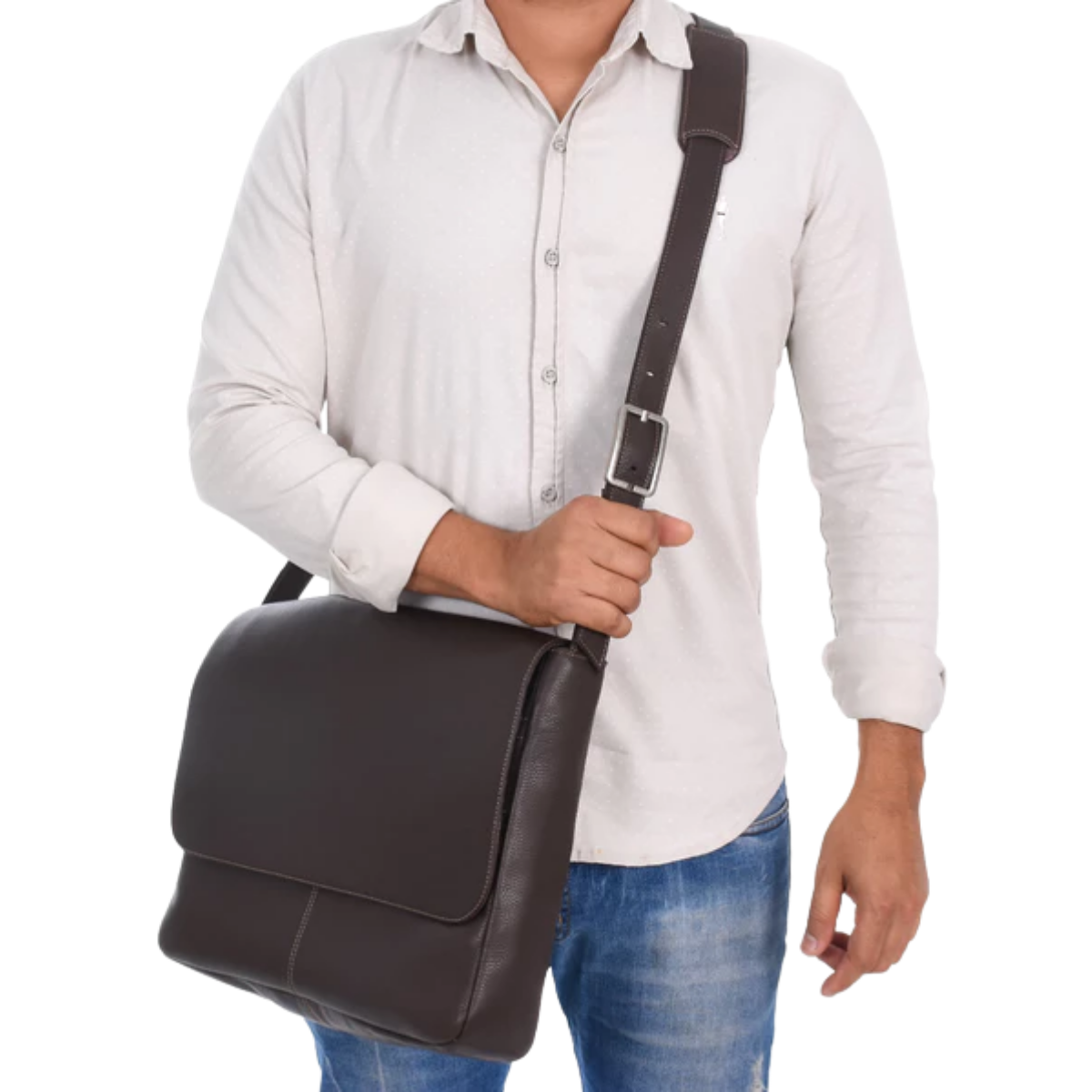 Bolsa Carteiro Masculina em Couro Legítimo Edimburgo
