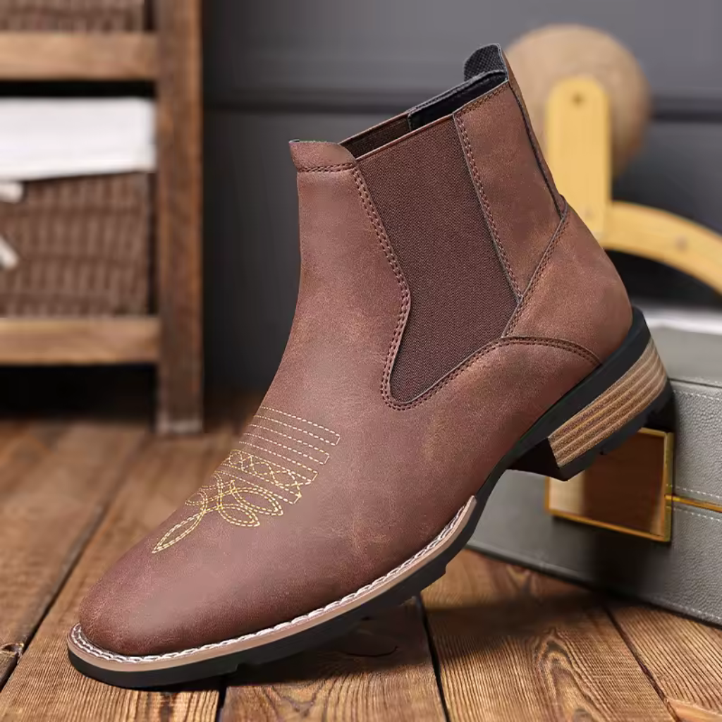 Bota Chelsea Masculina de Couro Premium Fletcher