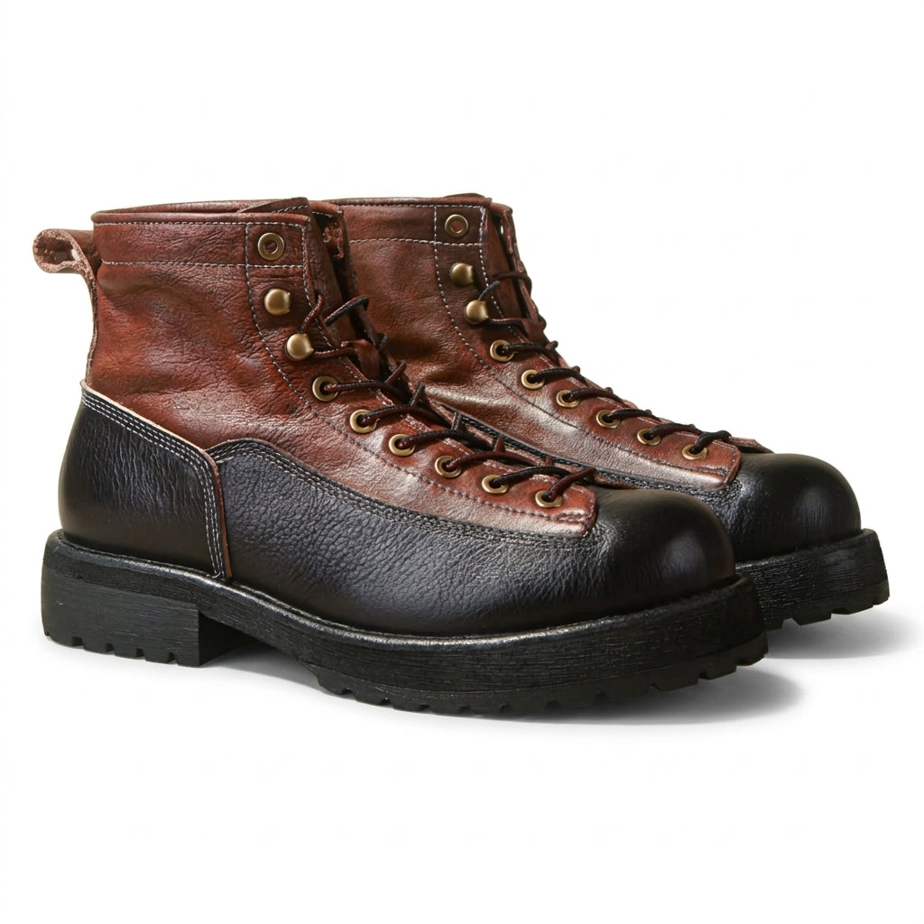 Bota Coturno Masculina em Couro Legítimo Mikhel