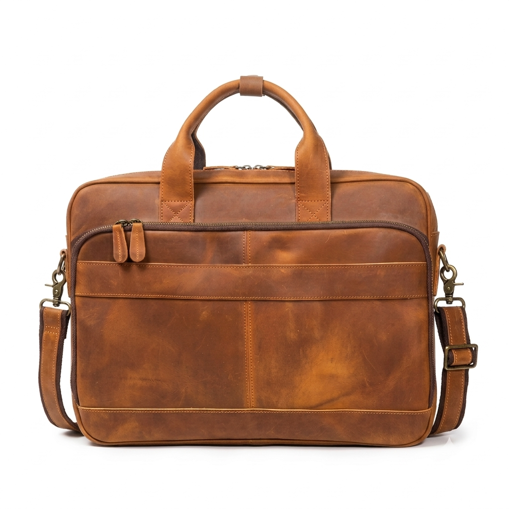 Bolsa Executiva Masculina em Couro Legítimo Cambridge