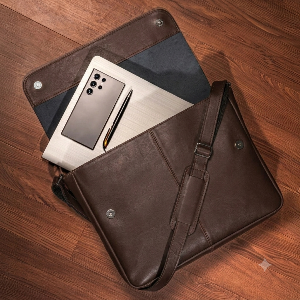 Bolsa Carteiro Masculina em Couro Legítimo Brisbane