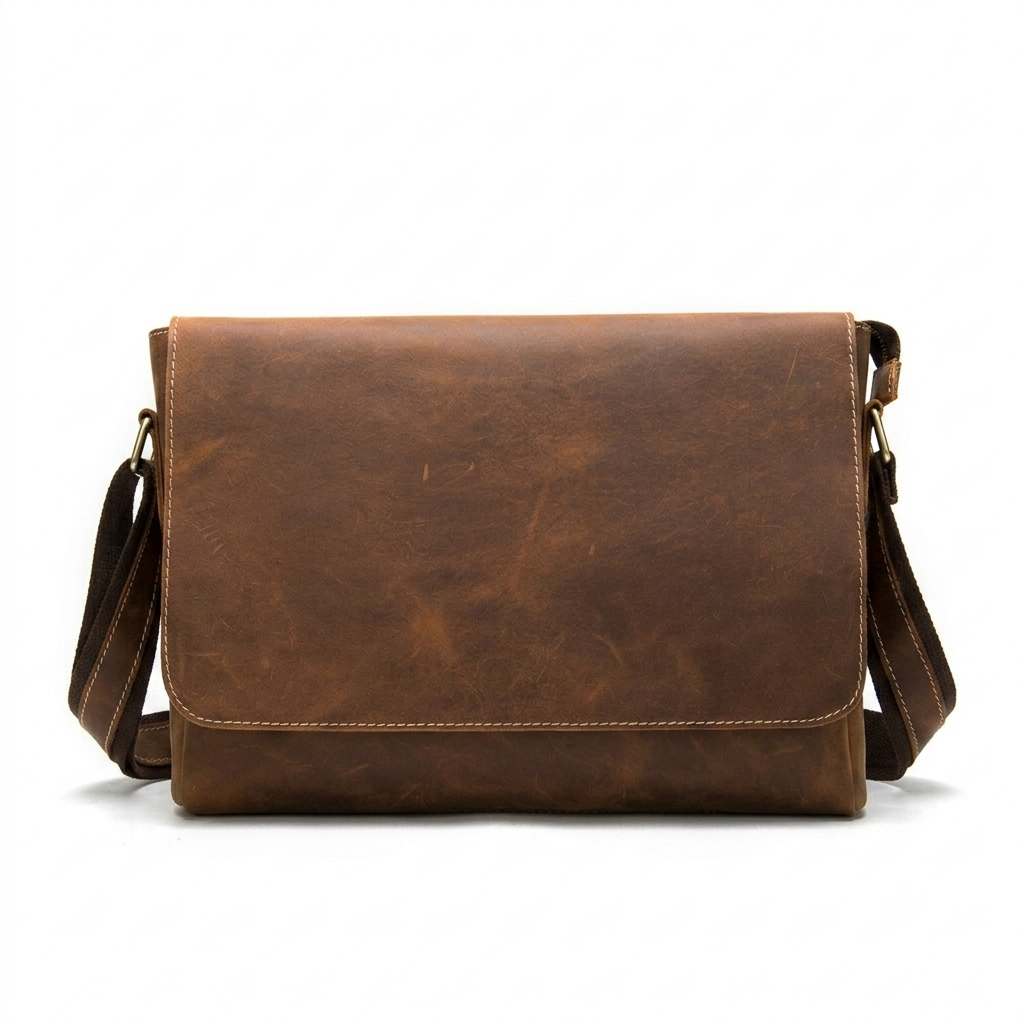 Bolsa Carteiro Masculina em Couro Legítimo Milwaukee