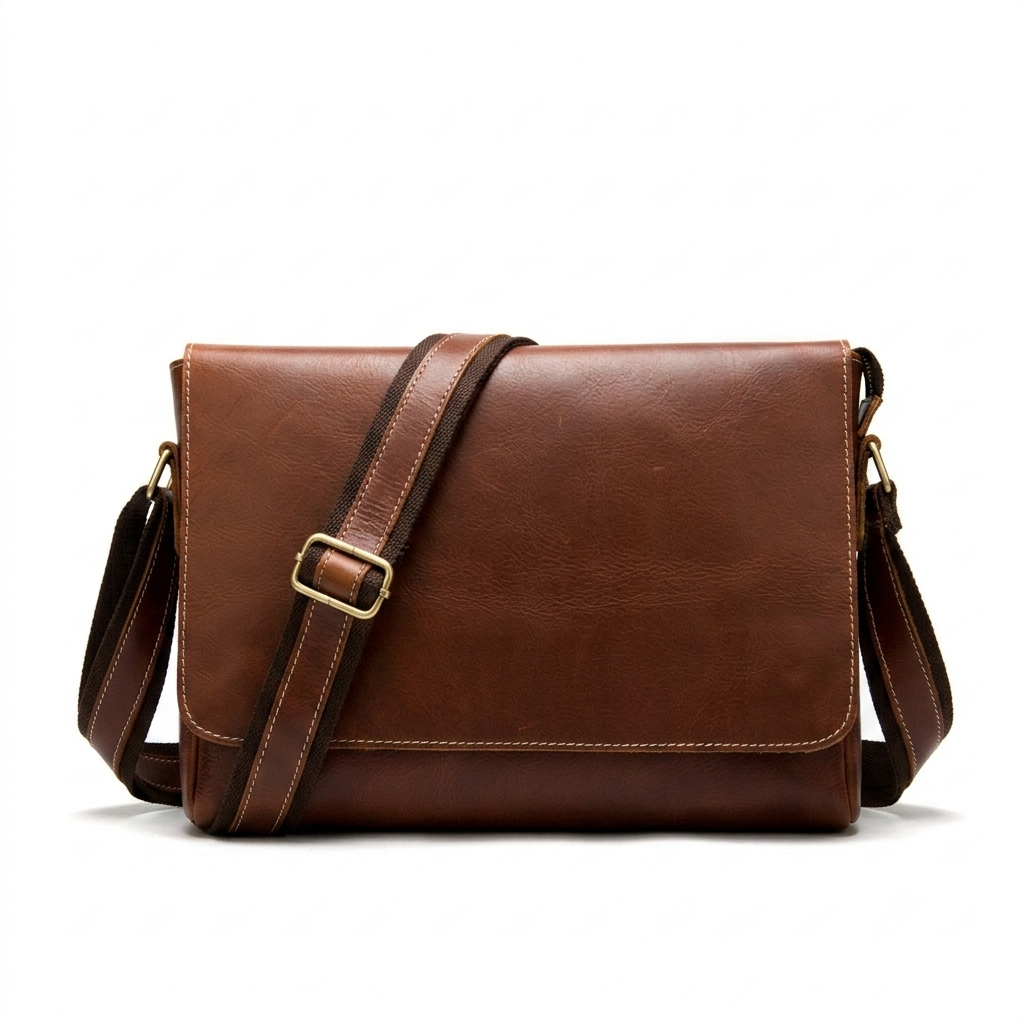 Bolsa Carteiro Masculina em Couro Legítimo Milwaukee