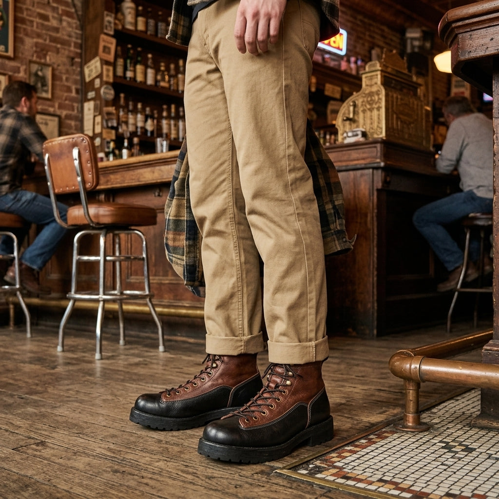 Bota Coturno Masculina em Couro Legítimo Mikhel
