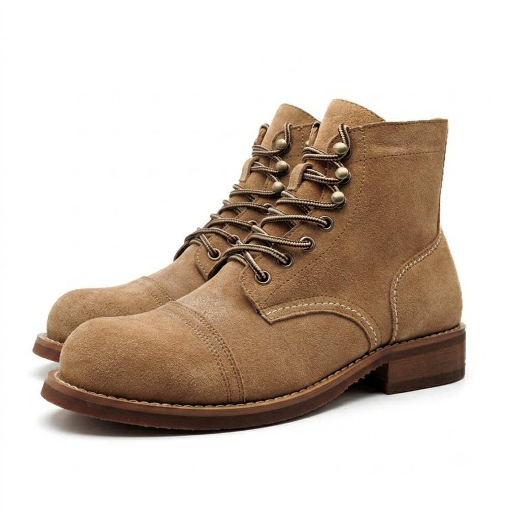 Bota Masculina em Couro Legítimo Camurça Theobald