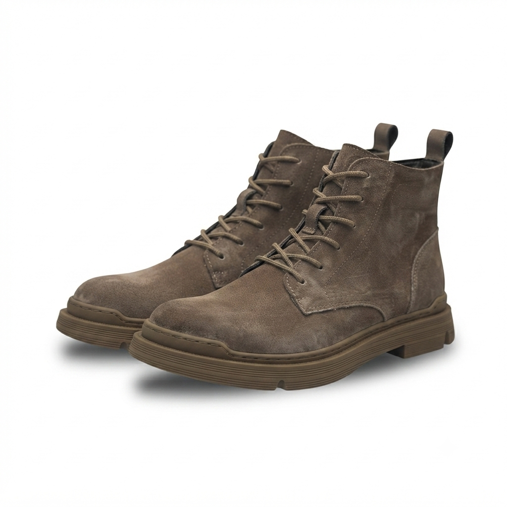 Bota Masculina em Couro Camurça Algernon – Estilo Workwear Clássico