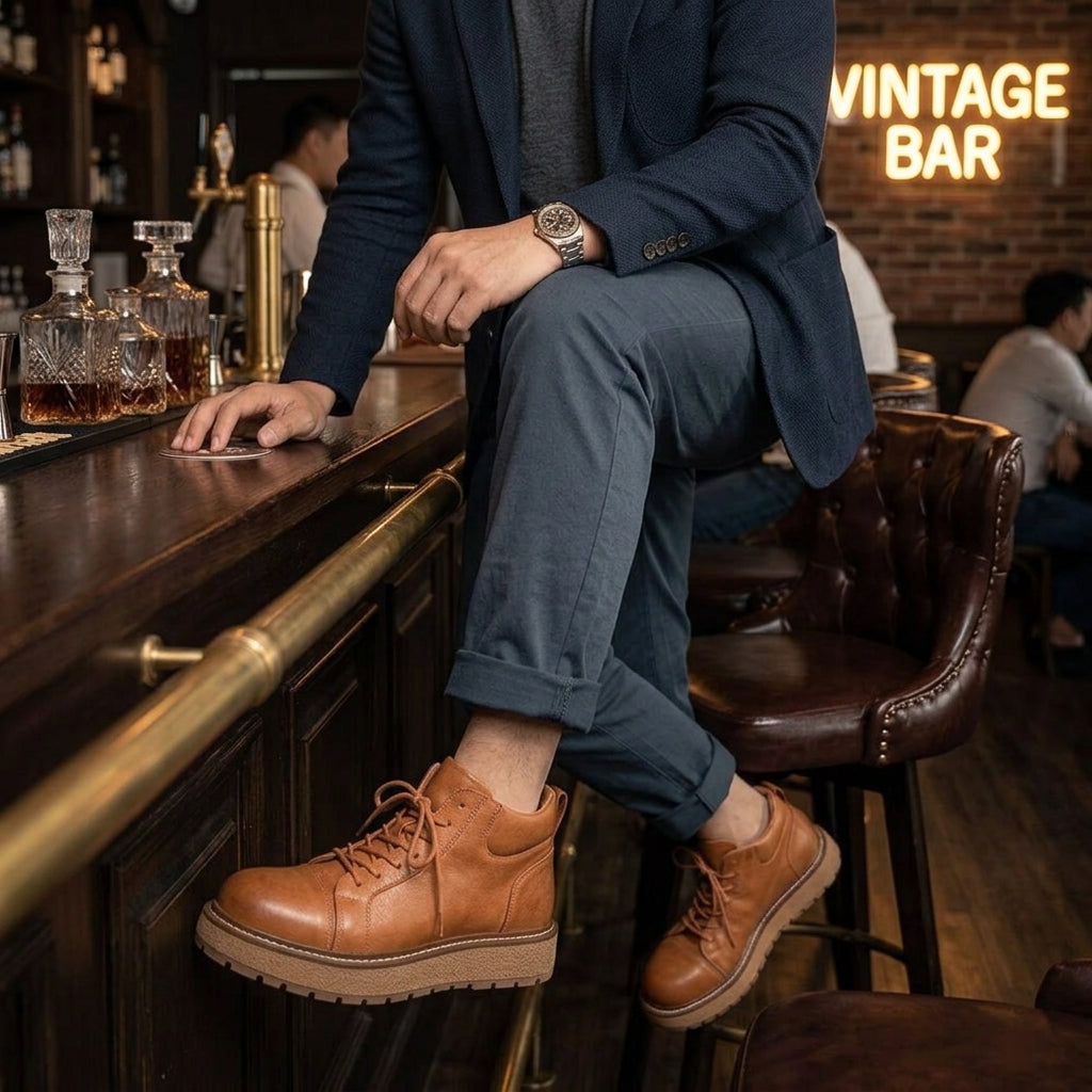 Bota Masculina em Couro Legítimo Stewart
