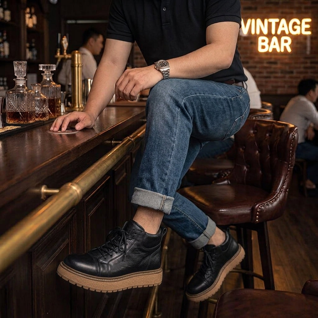 Bota Masculina em Couro Legítimo Stewart