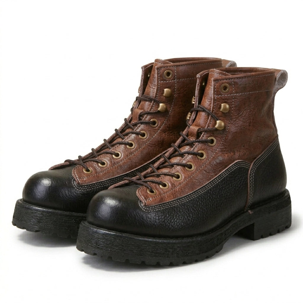 Bota Coturno Masculina em Couro Legítimo Mikhel