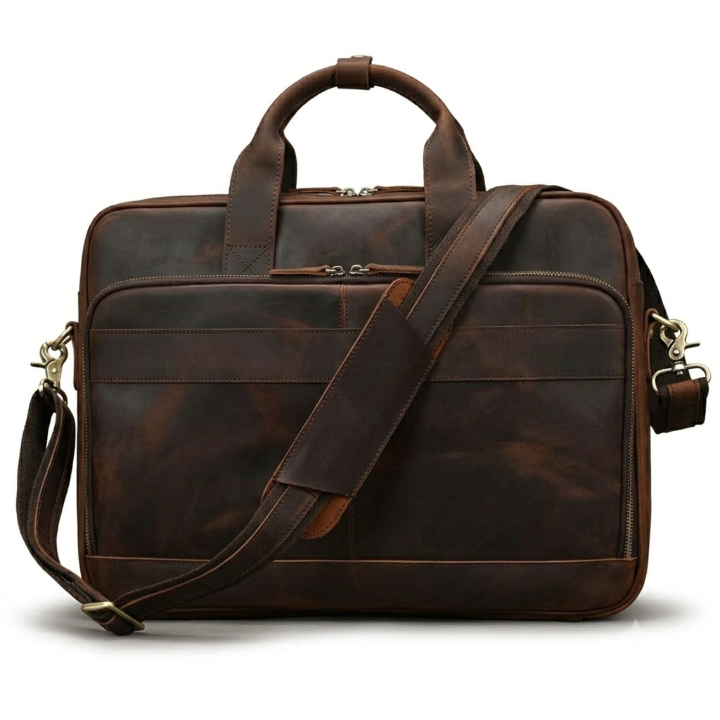 Bolsa Executiva Masculina em Couro Legítimo Cambridge