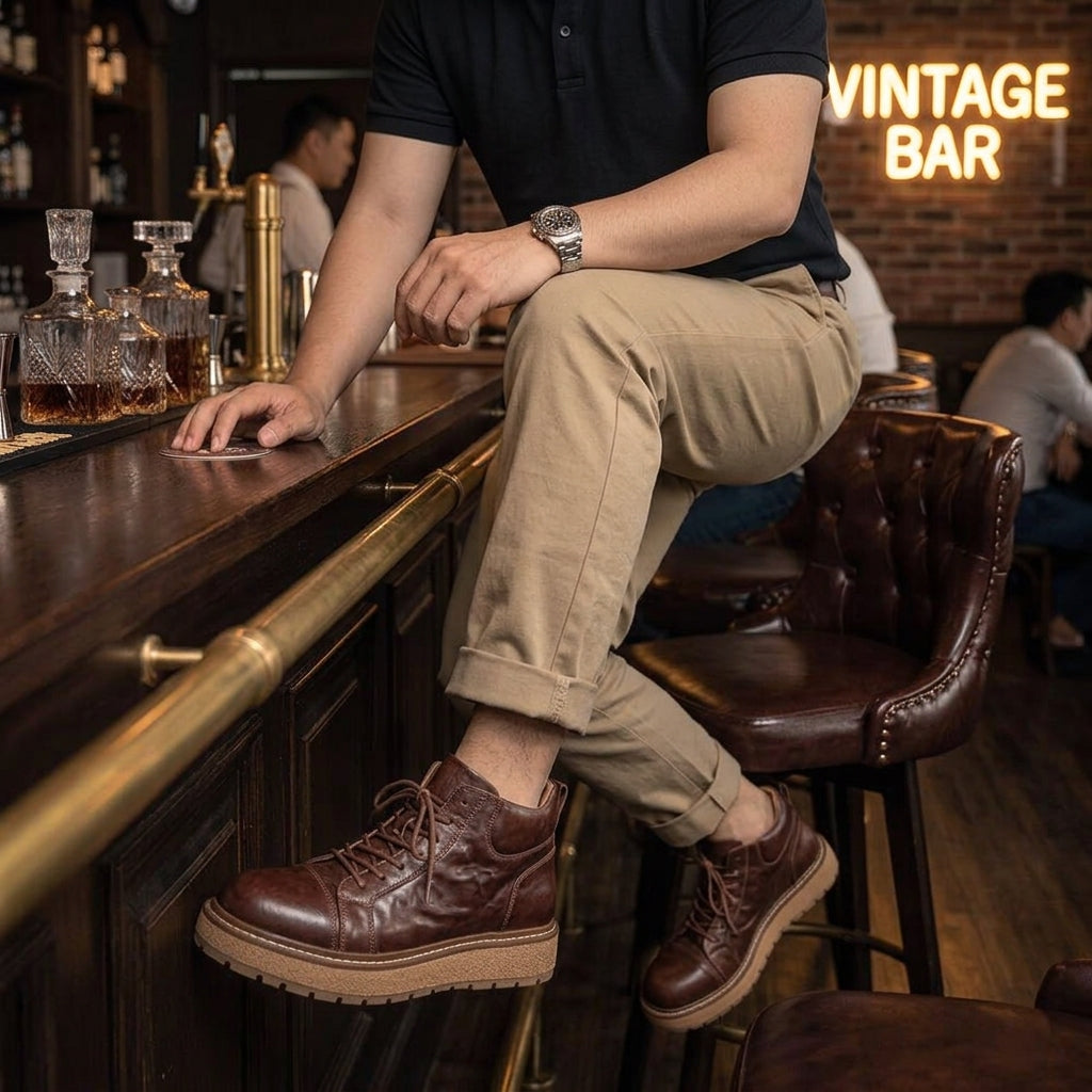 Bota Masculina em Couro Legítimo Stewart