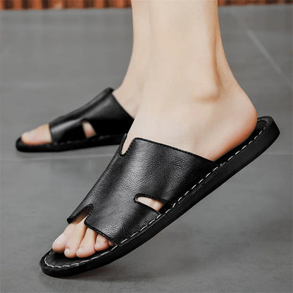Sandália Masculina em Couro Cognac