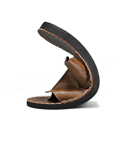 Sandália Masculina em Couro Cognac