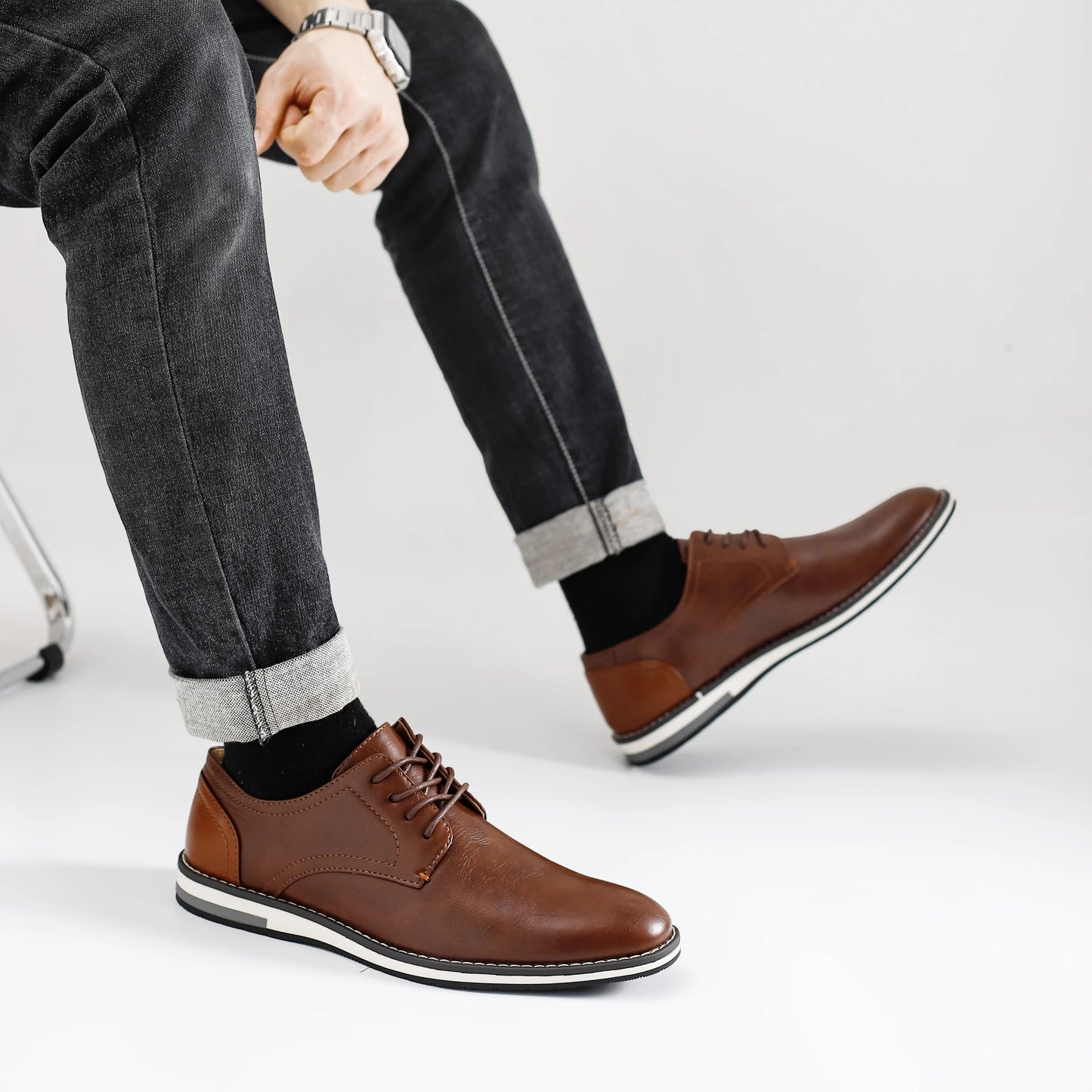 Sapato Oxford Casual em Couro Humpfrey