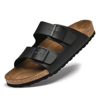 Sandália Masculina em Couro Amaretto