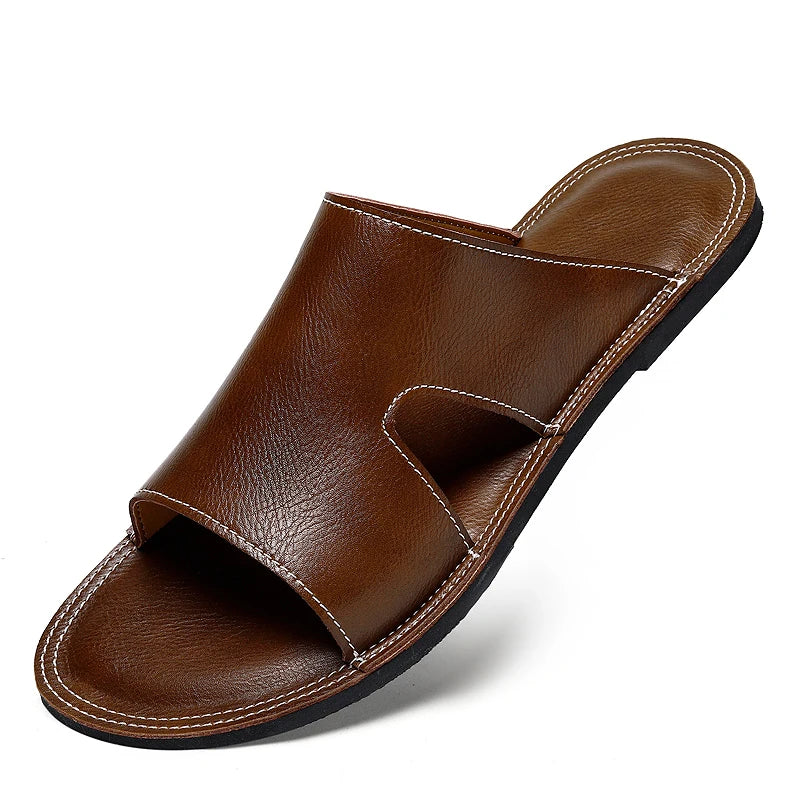 Sandália Masculina em Couro Bourbon