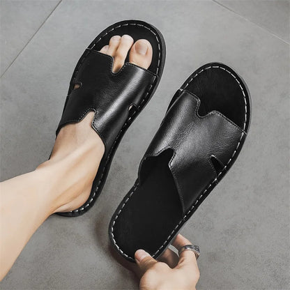 Sandália Masculina em Couro Cognac