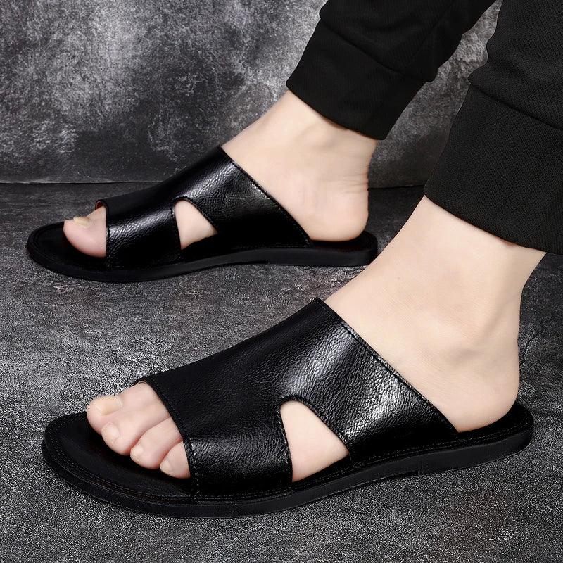Sandália Masculina em Couro Bourbon