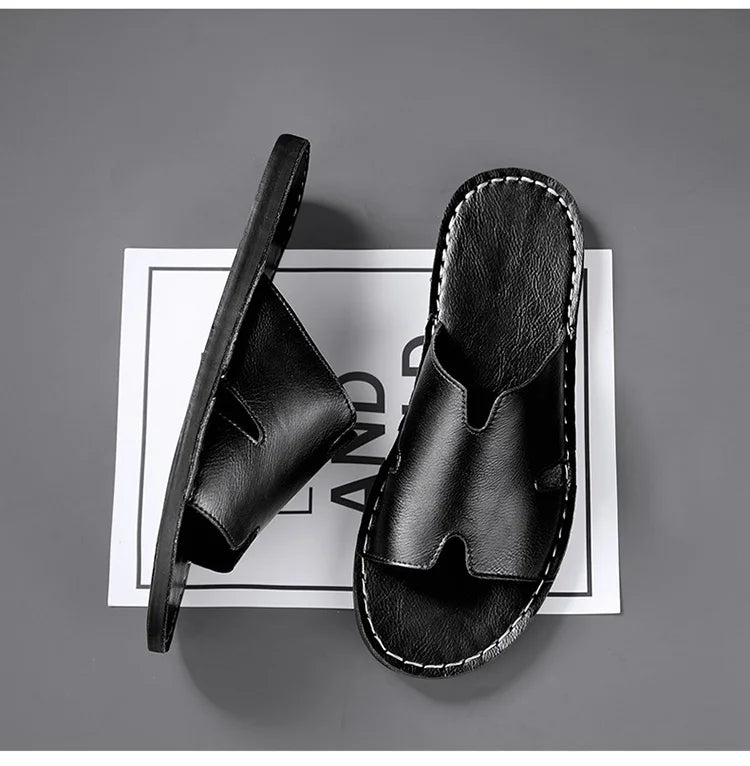 Sandália Masculina em Couro Cognac