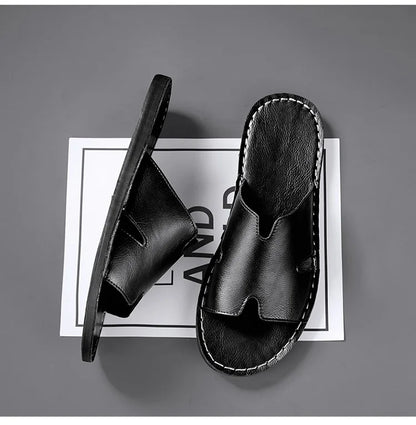 Sandália Masculina em Couro Cognac