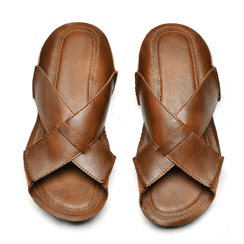 Sandália Masculina em Couro Frangelico