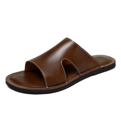 Sandália Masculina em Couro Bourbon