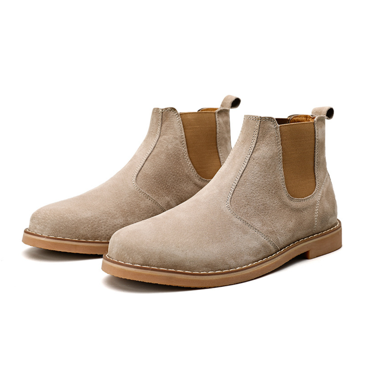 Bota Chelsea de Couro Camurça Rochester