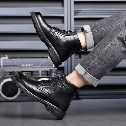 Bota Masculina Premium em Couro Tecnológico Aurelius