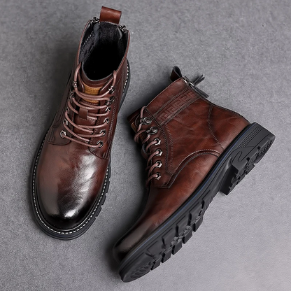 Bota Masculina Premium em Couro Tecnológico Aurelius