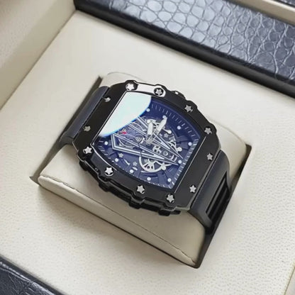 Relógio Poedagar Skeleton Black